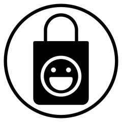 bag glyph icon