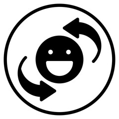 circular arrow glyph icon