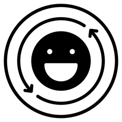 circular arrow glyph icon