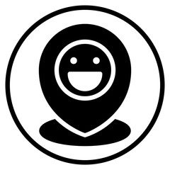 Obraz premium location glyph icon