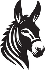 Donkey head silhouette vector