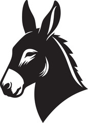 Donkey head silhouette vector