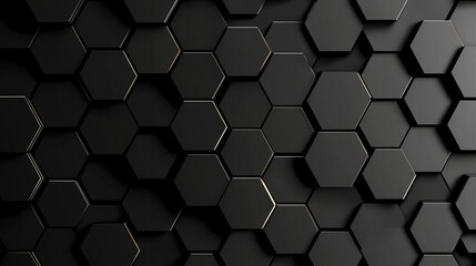A dark hexagon grid with a gradual edge fade, offering a bold tech aesthetic for gaming or web banners.