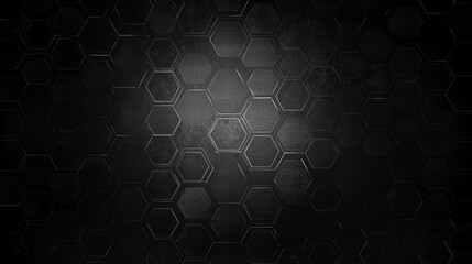A dark hexagon grid with a gradual edge fade, offering a bold tech aesthetic for gaming or web banners.