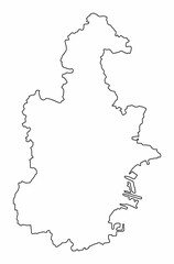 Tianjin city outline map