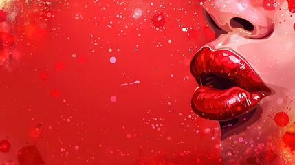 Make up lipstick mock up cosmetics wallpaper background