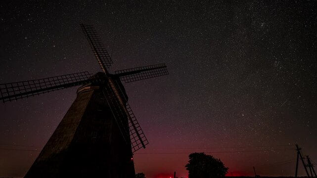 Aurora borealis and nigth sky