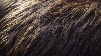 Fototapeta premium Close-up Texture of Brown and Black Fur