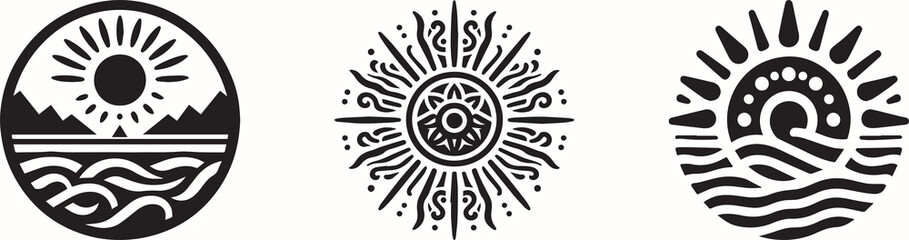 SUN VECTOR ART ILLUSTRATION