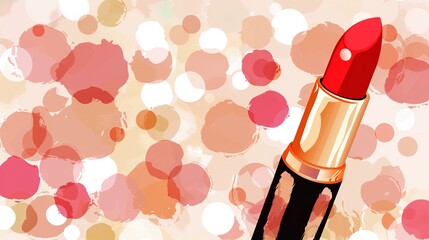 Make up lipstick mock up cosmetics wallpaper background