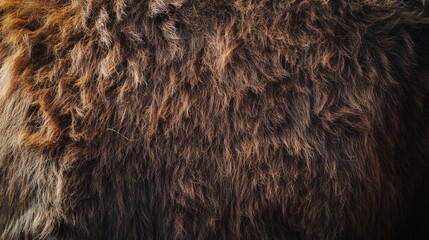 Naklejka premium Close-up of a Brown Animal's Dense Fur