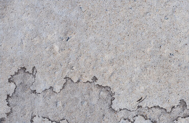 Grey textured concrete wall background.Grunge Old Brick floor with Damaged Plaster. Abstract Crack Wall Surface backdrop