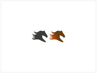 HORSE logo design ,vector, icon , illustration and isolate template .
