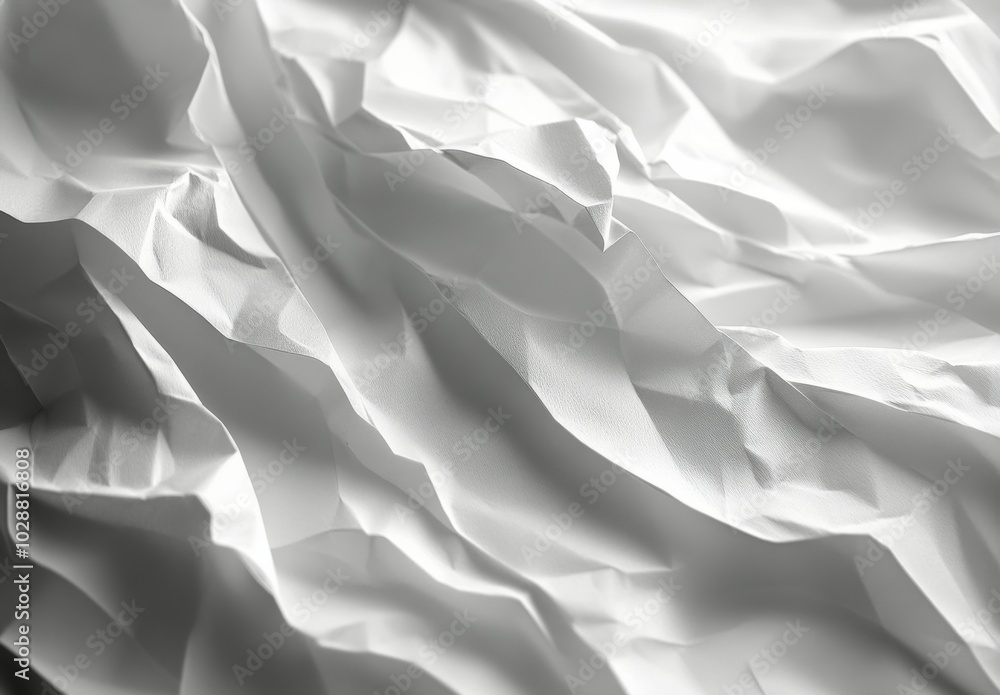 Poster textured white paper layers creating a delicate and intricate pattern in soft lighting