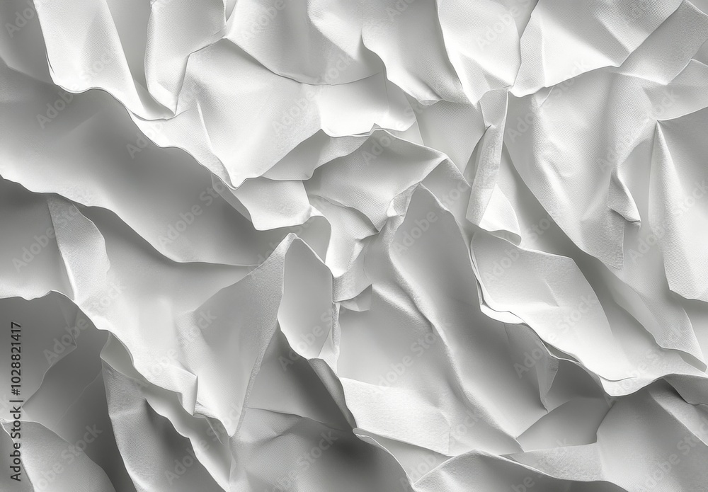 Poster textured white paper layers creating a delicate and intricate pattern in soft lighting