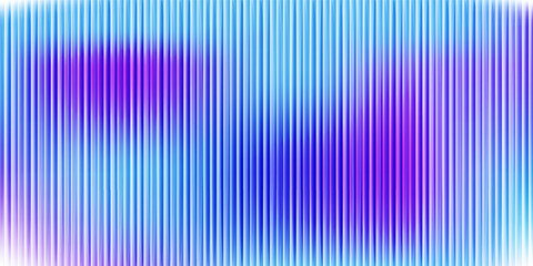 Abstract glass texture with blue and purple gradient stripes. Prism holographic colorful ribbed plastic backdrop. Vector art.