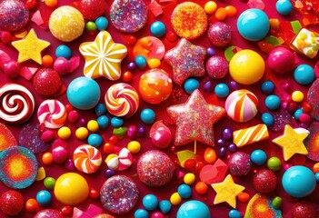 Fototapeta premium vibrant candy arrangements bright colorful backgrounds showcasing diverse patterns eye catching displays sugar delights, rainbow, lgbtq, lgbt, pride, love