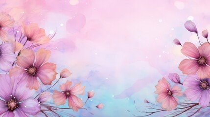 Fototapeta premium Pastel Floral Background for Design and Artwork