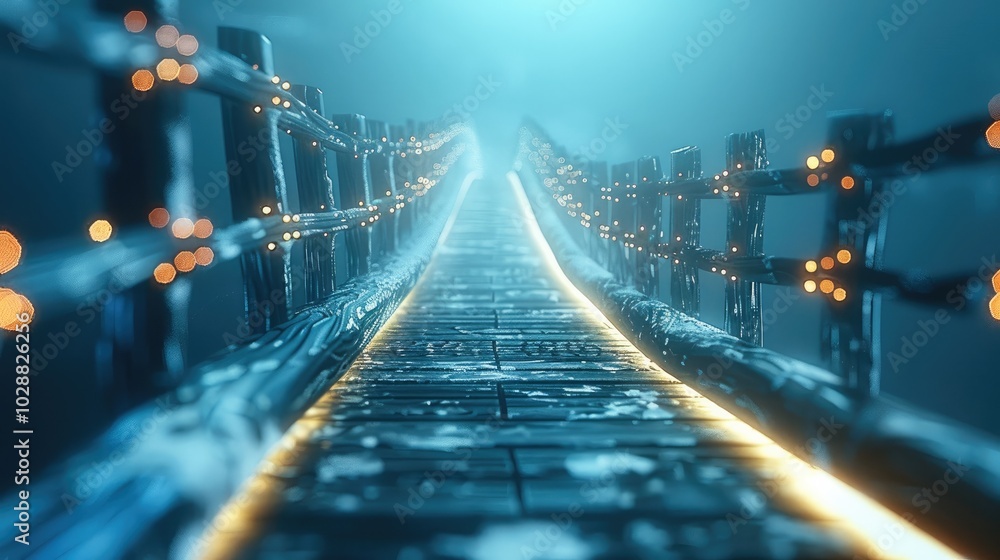 Poster a bridge between two blockchains.