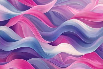 Obraz premium abstract pink background with smooth wavy lines,render illustration
