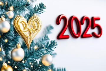 Happy New Year background and numbers 2025 year