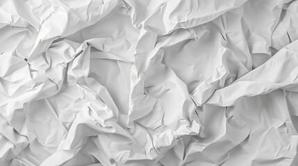 Obraz premium Crumpled paper background very white plastic fabric texture