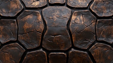 Close-up of a Brown, Cracked, Textured Surface