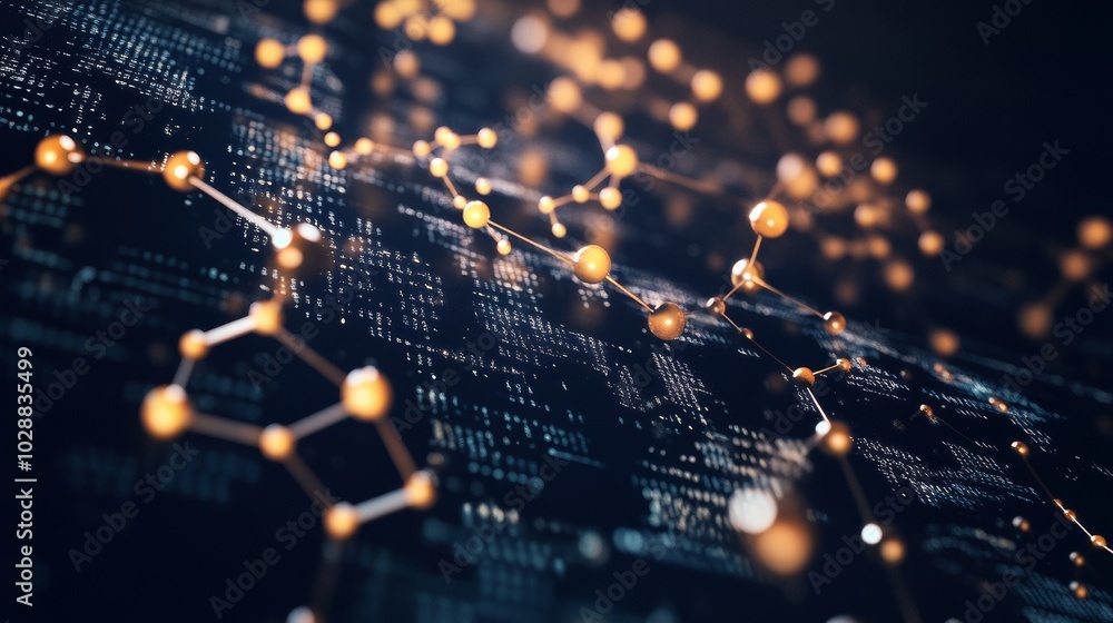 Aufkleber abstract network connection concept.