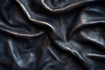 Fototapeta premium Leather texture: Elegant folds and shading A representation of high quality leather with visible wrinkles and shading that highlight the softness and structure of the material.