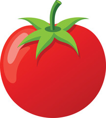 3d red tomato isolated on white background 