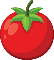 3d red tomato on a white background 
