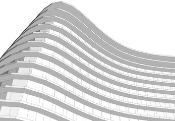 Abstract architecture vector illustration