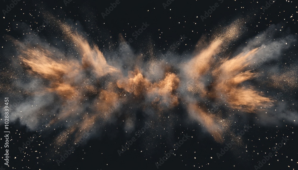 Poster dynamic explosion border design with a transparent background for creative projects