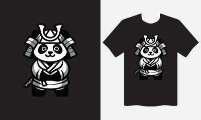 Panda Creative Illustration T-Shirt Design Vector Template