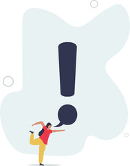 Fototapeta premium Story telling, speak out loud to draw attention and interest, fact important information or secret, caution and alert call concept.flat design with people.