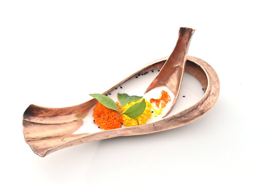 SIDE ANGLE VIEW OF KOSHA KUSHI ON ISOLATED WHITE BACKGROUND.