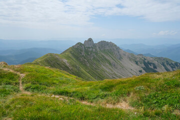 Mountain range. View from the mountain La Nuda from beneath Appenino-Tosco Emiliano,...
