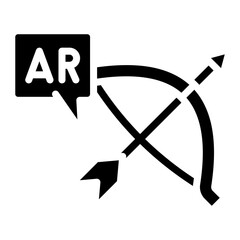 Ar Archery icon vector image. Can be used for Augmented Reality.