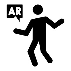 Ar Dancing icon vector image. Can be used for Augmented Reality.