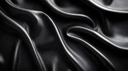 Fototapeta premium Leather texture: Elegant folds and shading A representation of high quality leather with visible wrinkles and shading that highlight the softness and structure of the material.