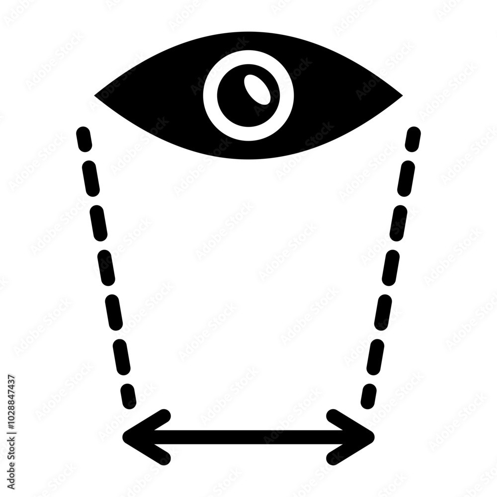 Poster field of view icon vector image. can be used for augmented reality.