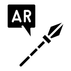 Ar Spear Throwing icon vector image. Can be used for Augmented Reality.