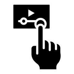 Interactive Video icon vector image. Can be used for Augmented Reality.