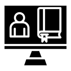 Live Lecture icon vector image. Can be used for Live Streaming.