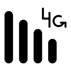 4G icon vector image. Can be used for Live Streaming.