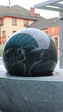 planet earth sculpture vertical video