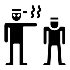 Intimidation icon vector image. Can be used for Politics.