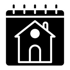 The House Calendar icon vector image. Can be used for Politics.