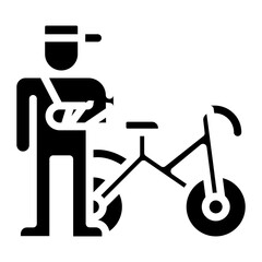 Bike Injury icon vector image. Can be used for Personal Transportation.