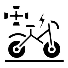 Electric Bike Hub icon vector image. Can be used for Personal Transportation.